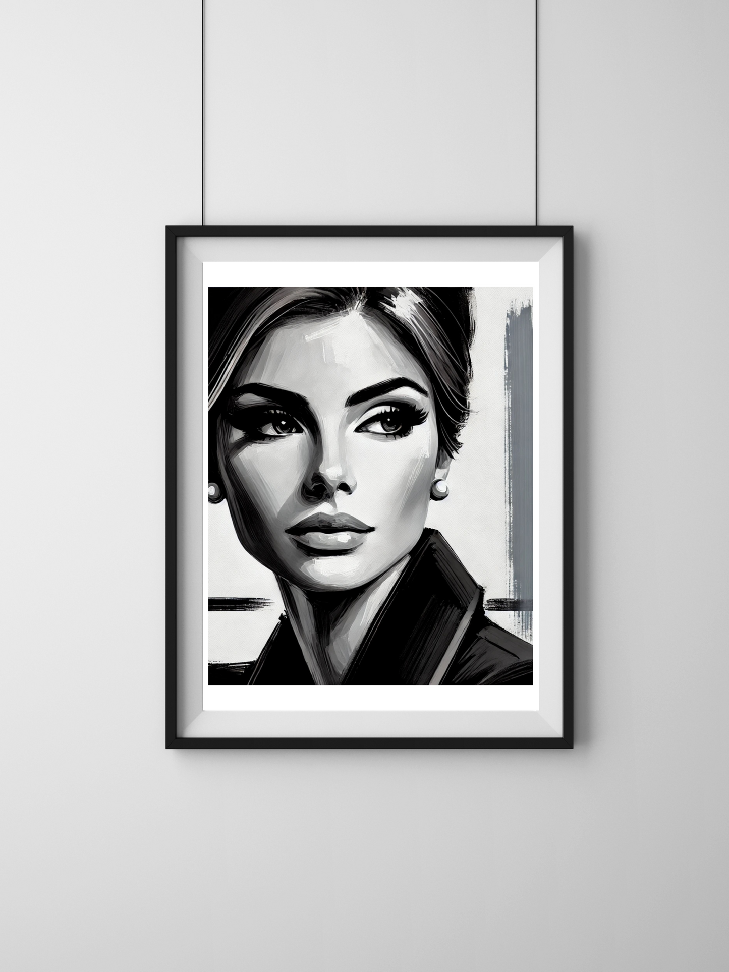 It Girl Black and White Art Print